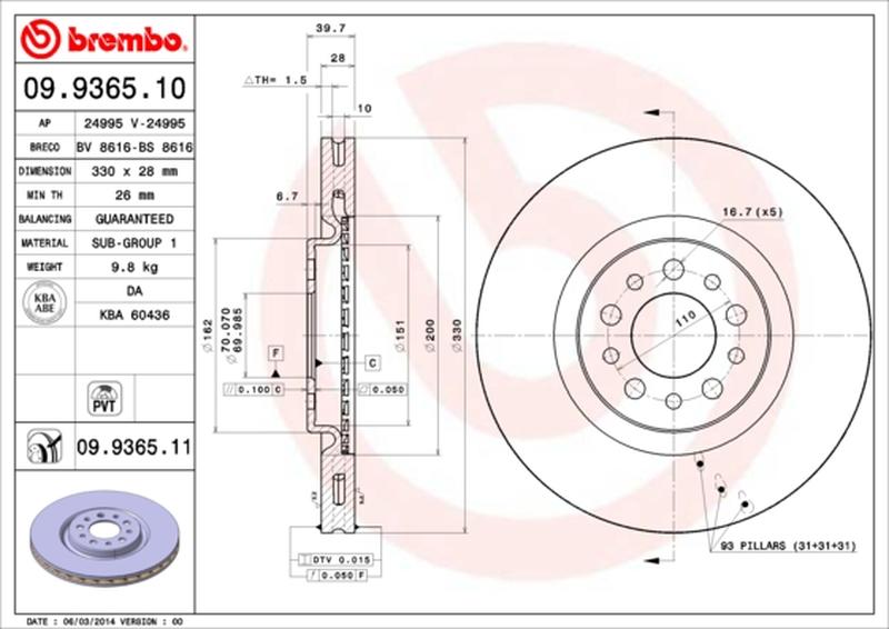 BREMBO 09-9365-11