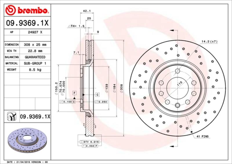 BREMBO 09-9369-1X