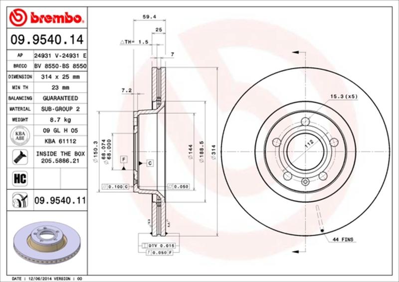 BREMBO 09-9540-11