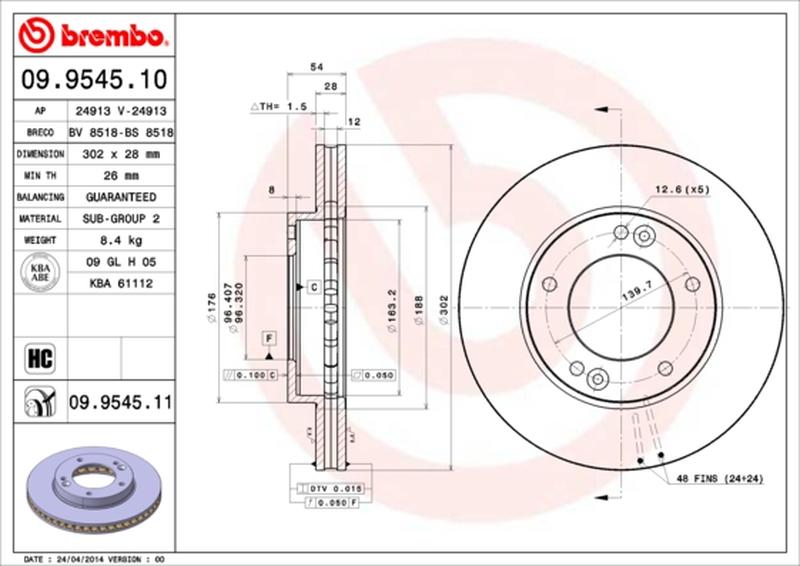 BREMBO 09-9545-11