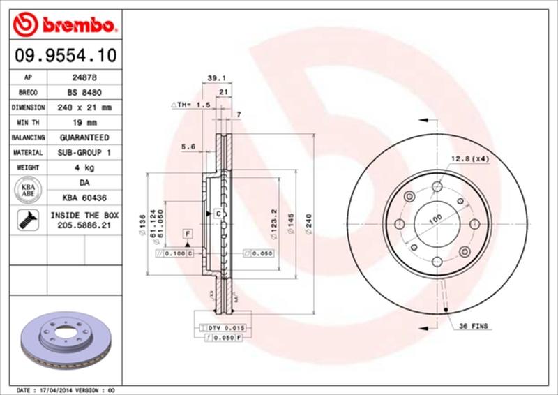 BREMBO 09-9554-10