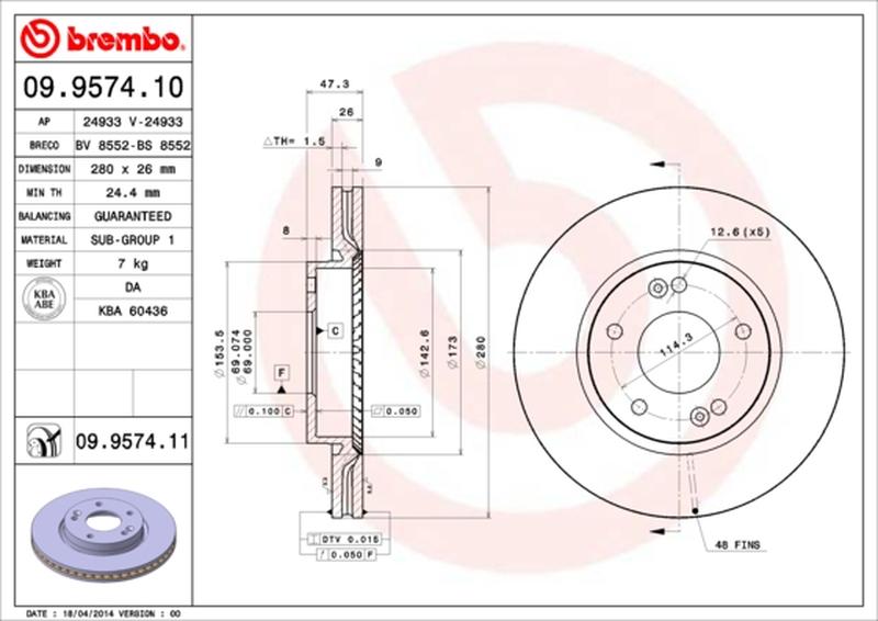 BREMBO 09-9574-11