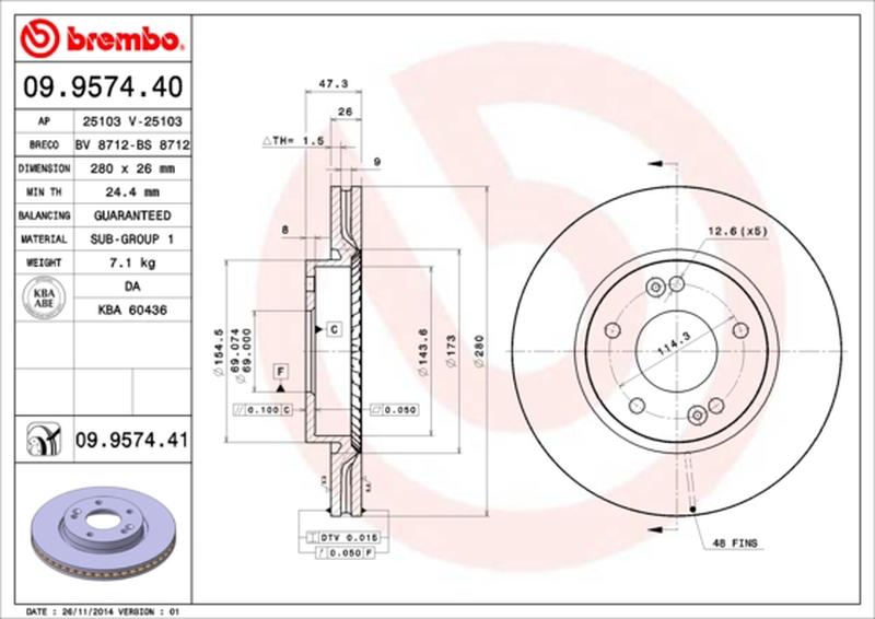 BREMBO 09-9574-40