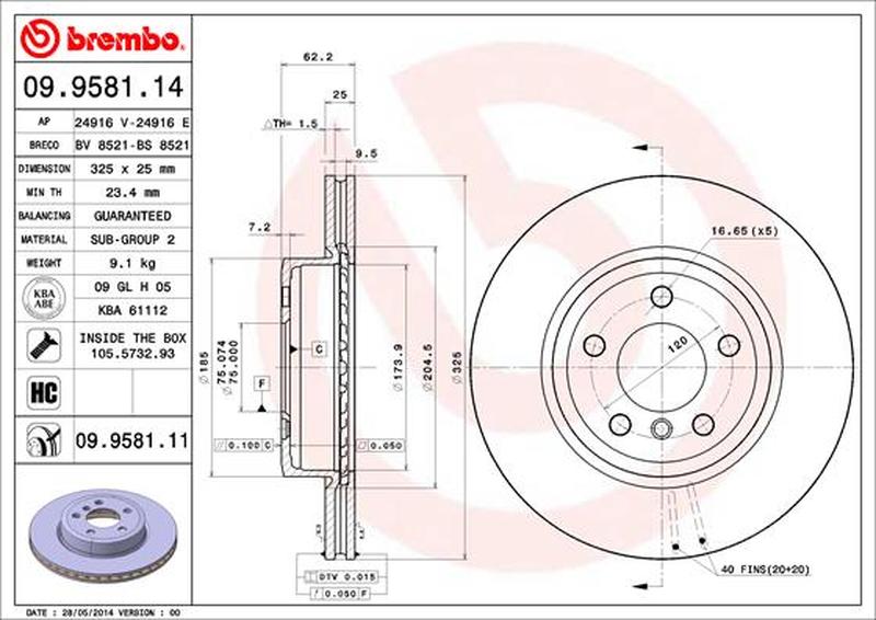 BREMBO 09-9581-11