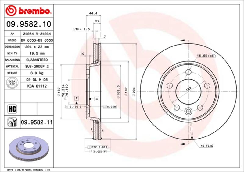 BREMBO 09-9582-10