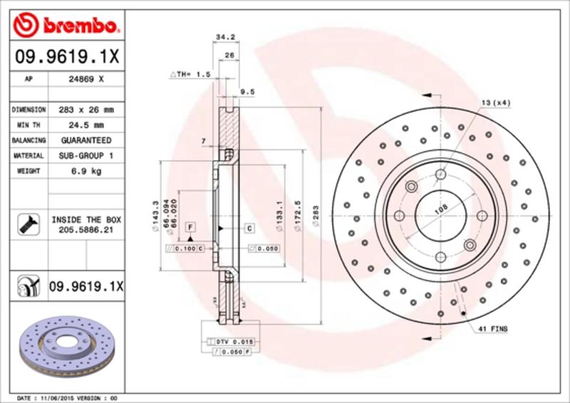 BREMBO 09-9619-1X