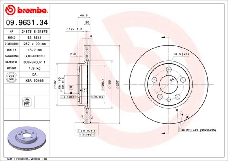 BREMBO 09-9631-34