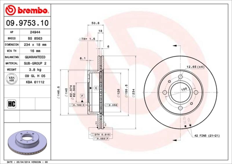 BREMBO 09-9753-10