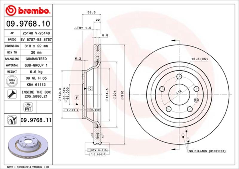 BREMBO 09-9768-11