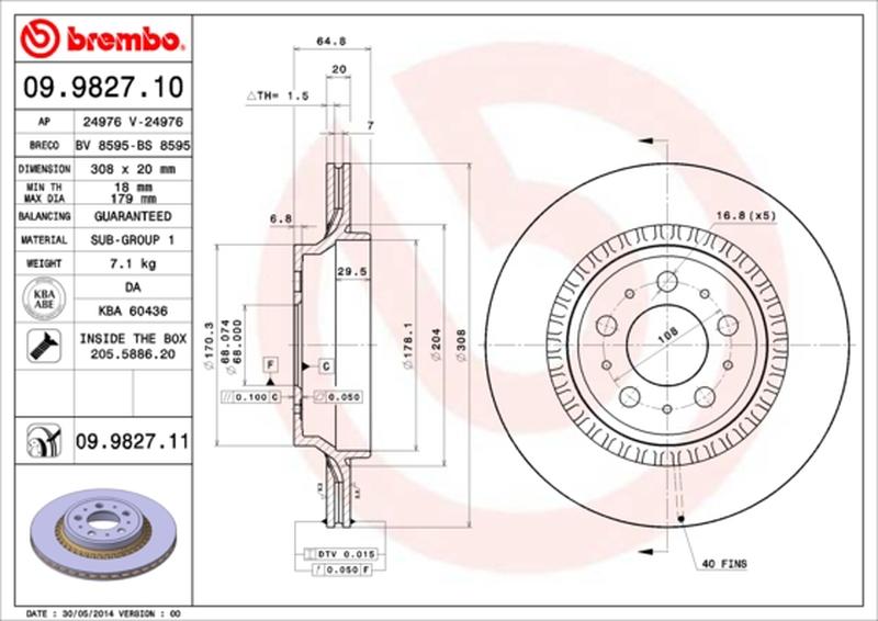 BREMBO 09-9827-11