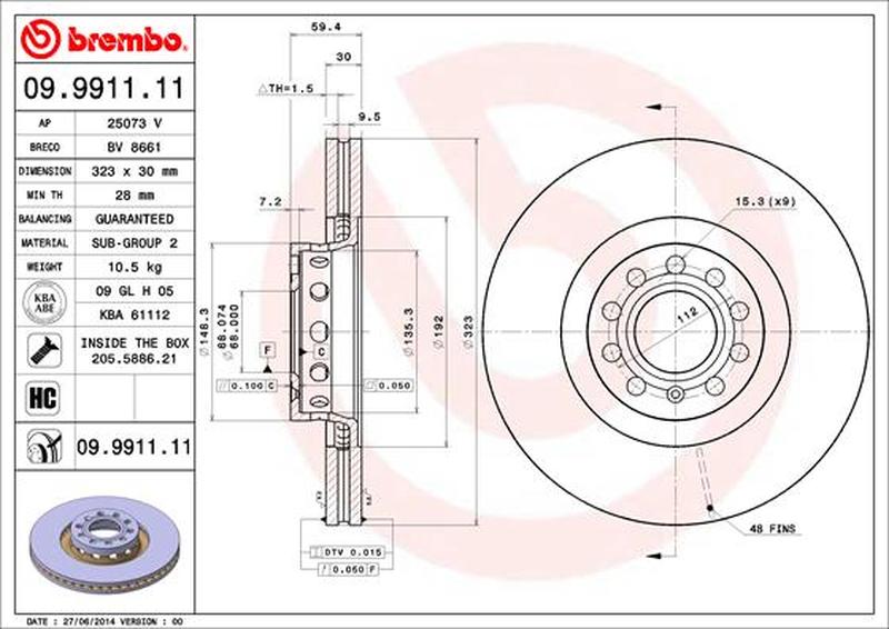 BREMBO 09-9911-11