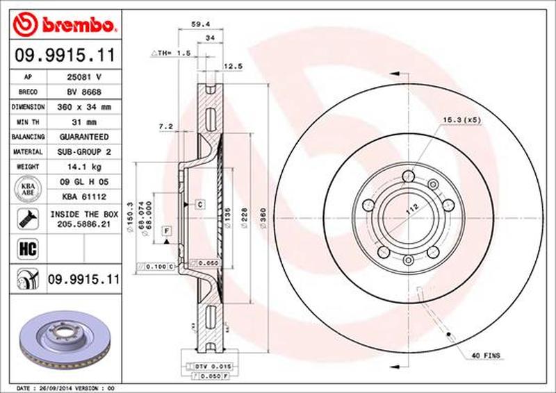 BREMBO 09-9915-11