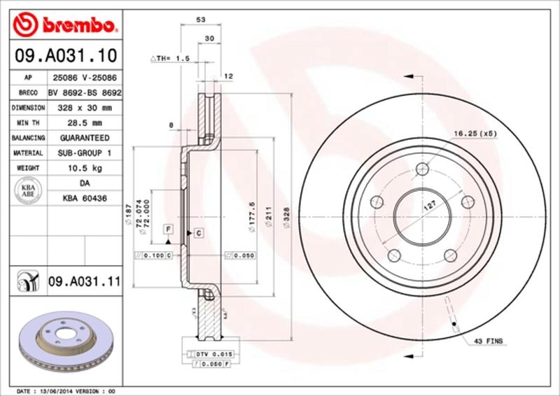 BREMBO 09-A031-11