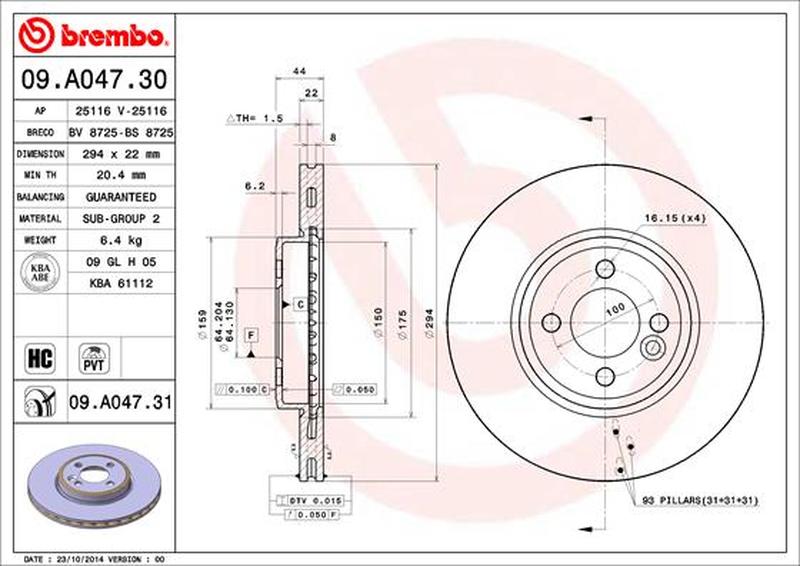 BREMBO 09-A047-31