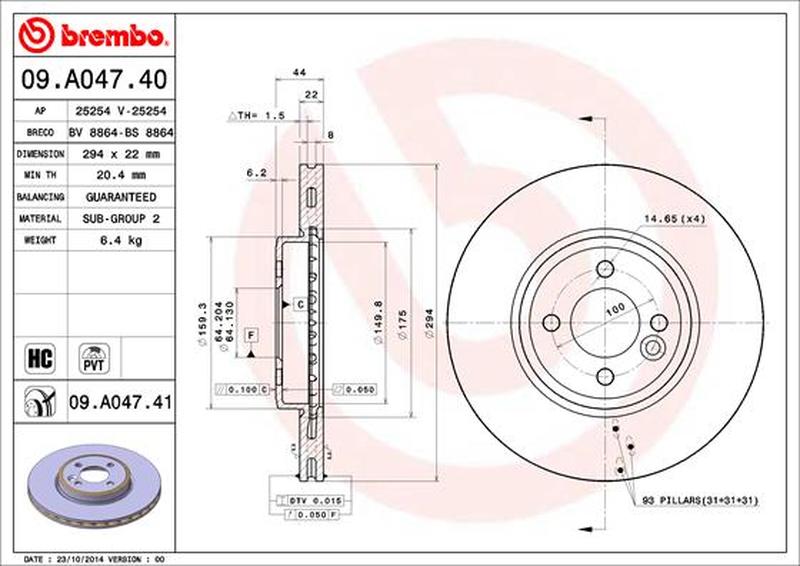 BREMBO 09-A047-41