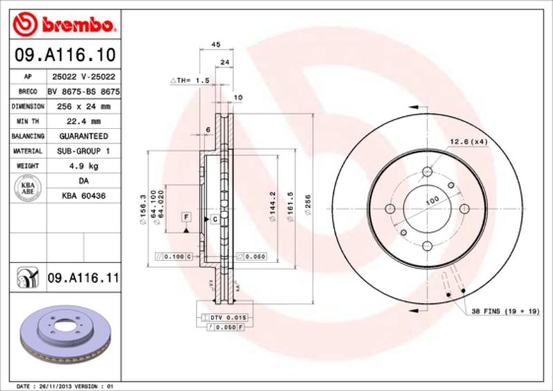 BREMBO 09-A116-11