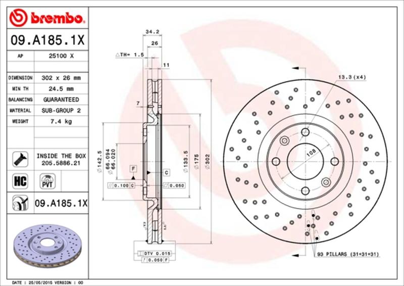 BREMBO 09-A185-1X