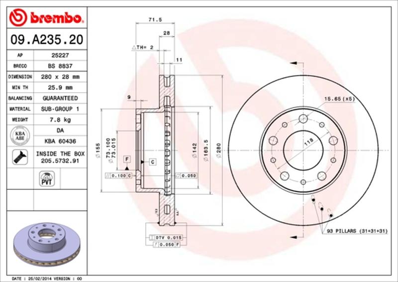 BREMBO 09-A235-20