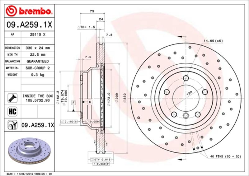BREMBO 09-A259-1X