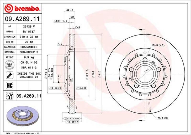 BREMBO 09-A269-11