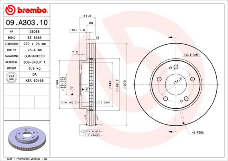 BREMBO 09-A303-10