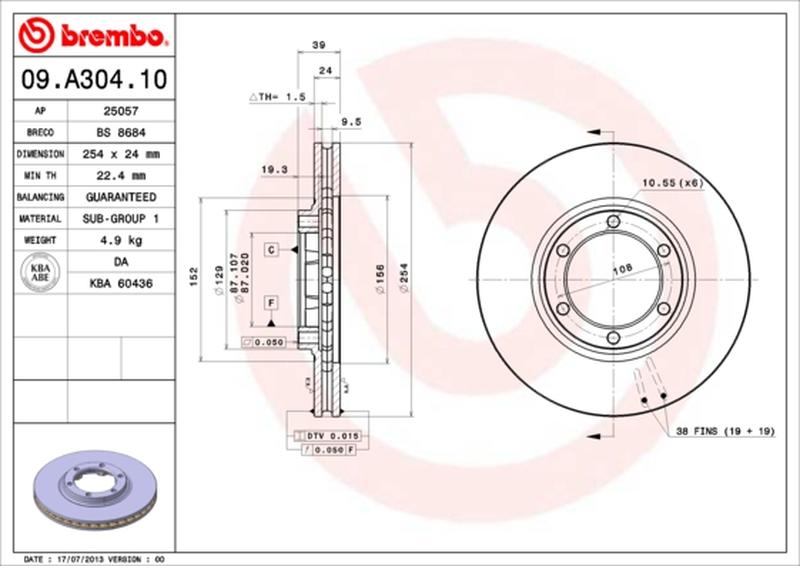 BREMBO 09-A304-10