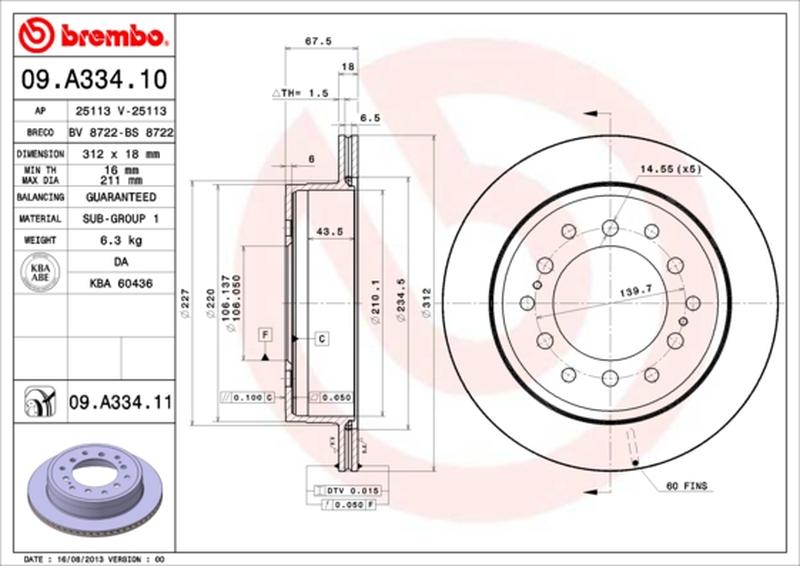BREMBO 09-A334-11