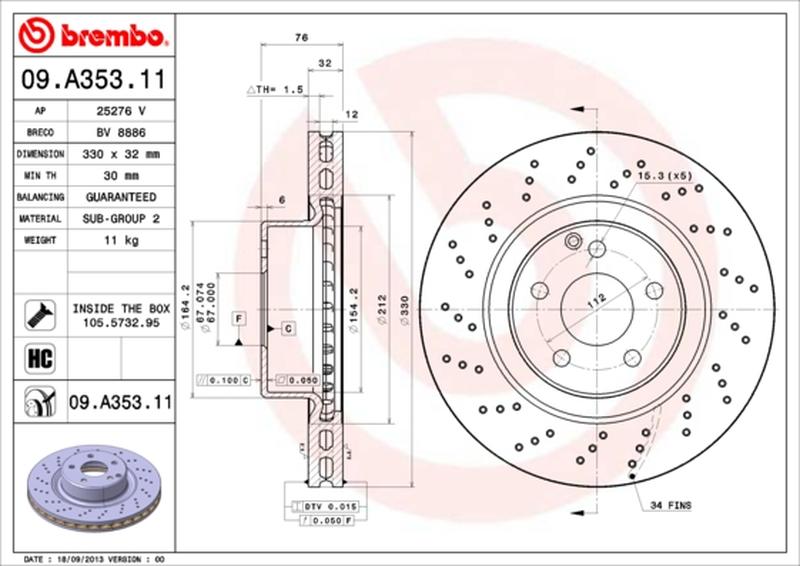 BREMBO 09-A353-11