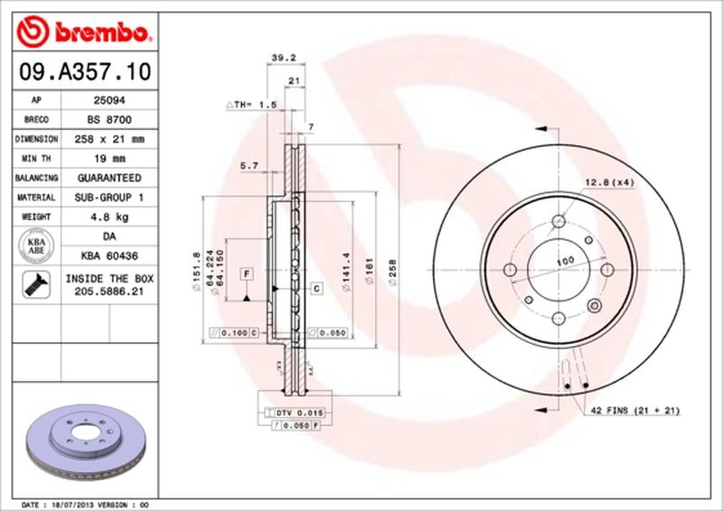 BREMBO 09-A357-10
