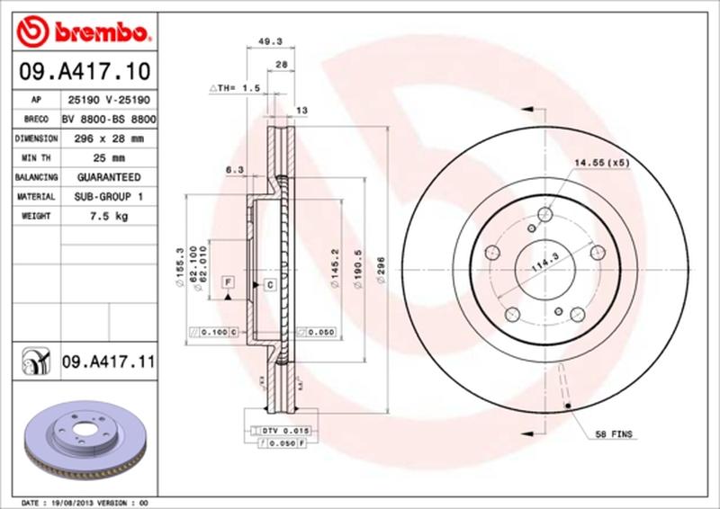 BREMBO 09-A417-11