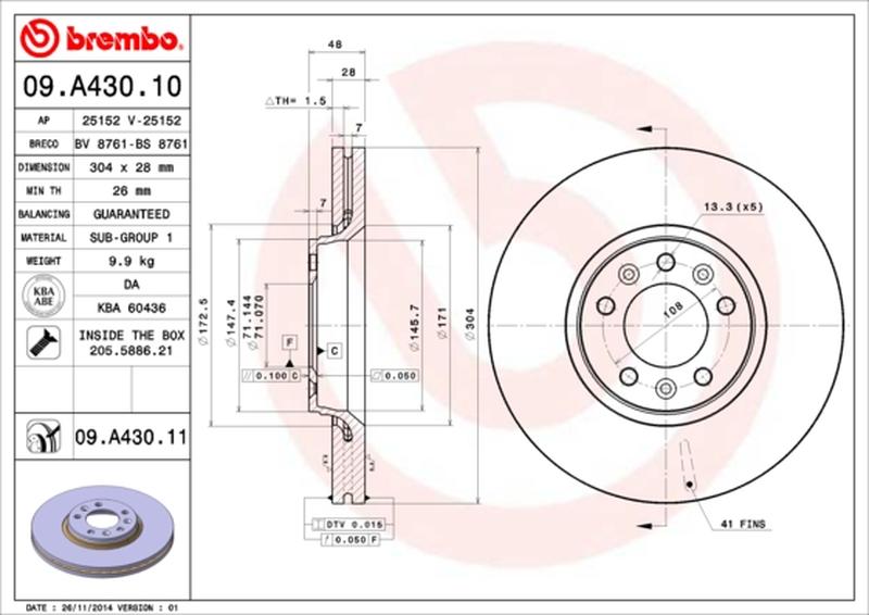 BREMBO 09-A430-10