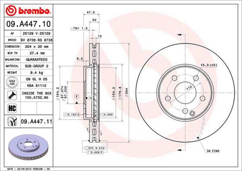 BREMBO 09-A447-11