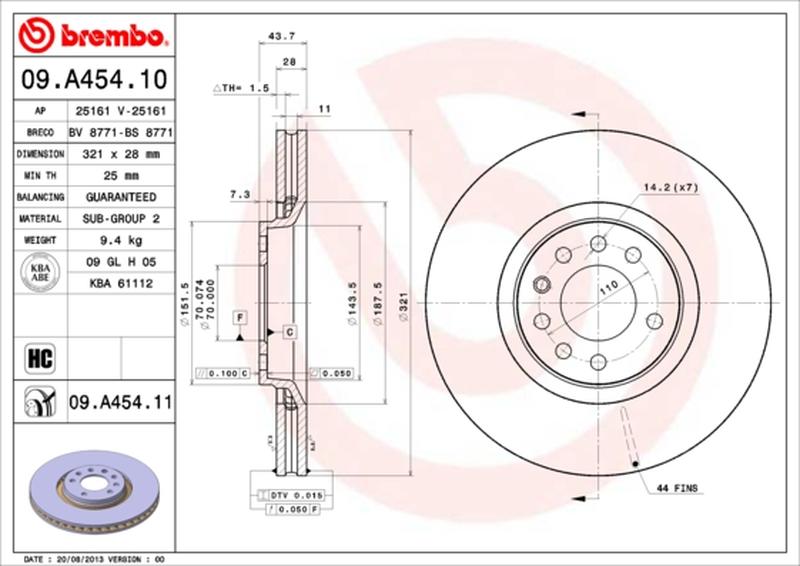 BREMBO 09-A454-11