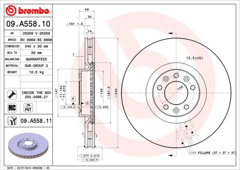 BREMBO 09-A558-11