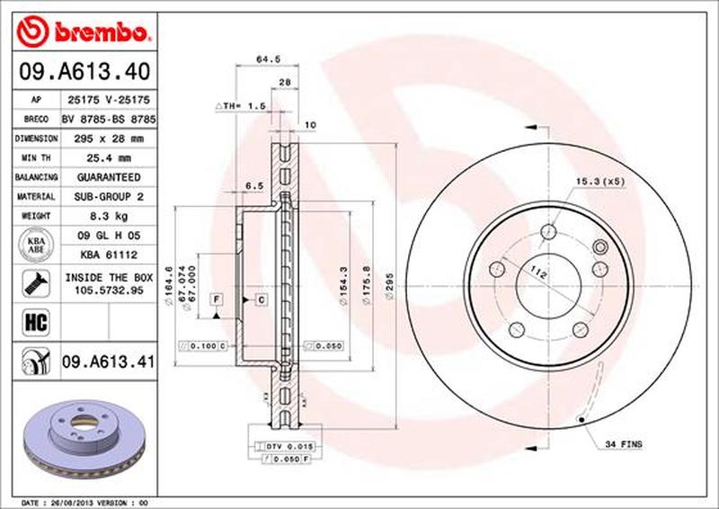 BREMBO 09-A613-41