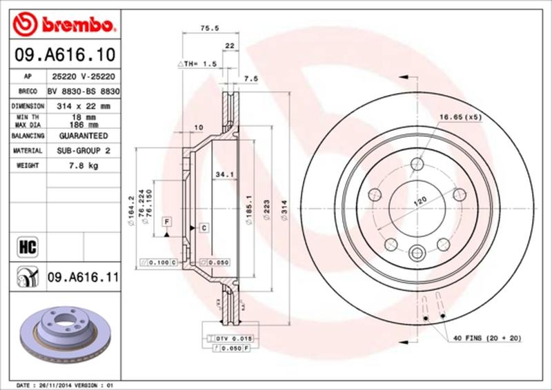 BREMBO 09-A616-10