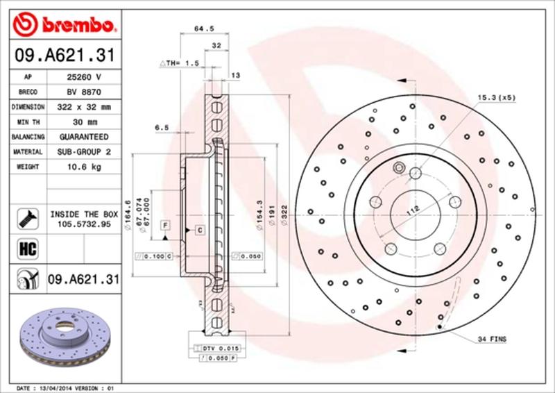 BREMBO 09-A621-31