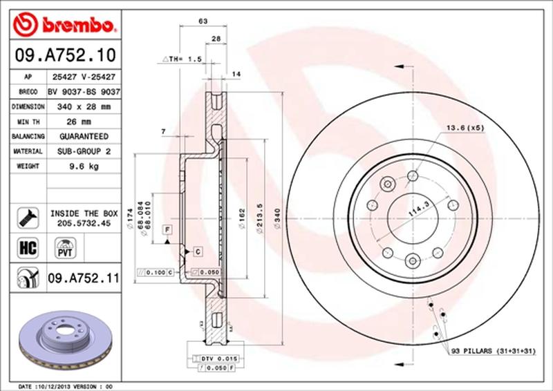 BREMBO 09-A752-11
