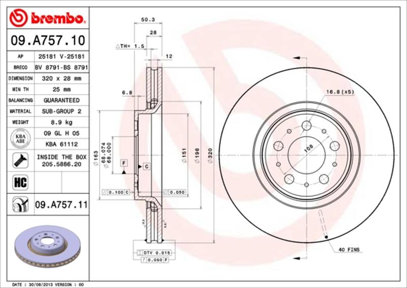 BREMBO 09-A757-11