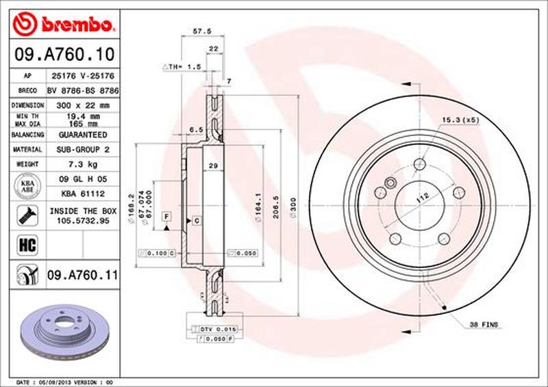 BREMBO 09-A760-11