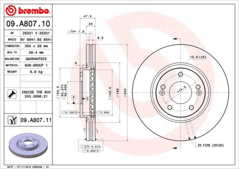 BREMBO 09-A807-10