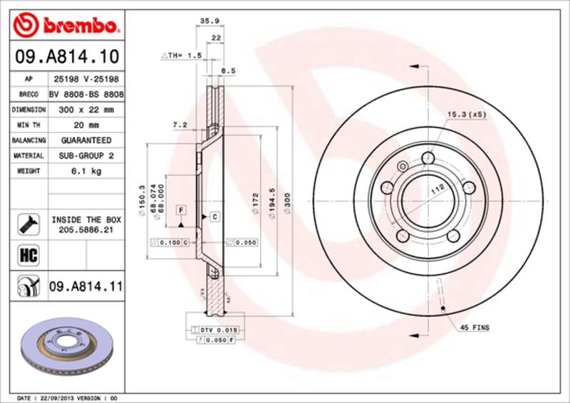 BREMBO 09-A814-11