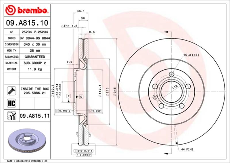 BREMBO 09-A815-11