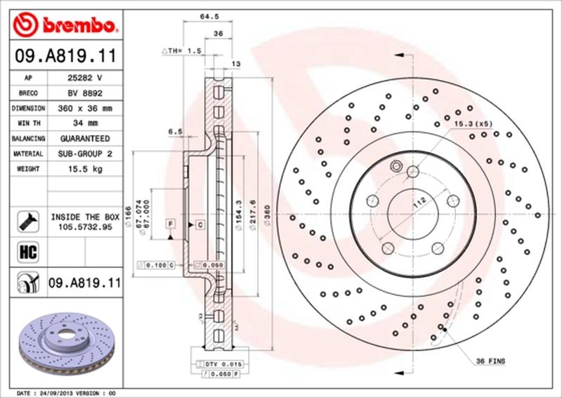 BREMBO 09-A819-11