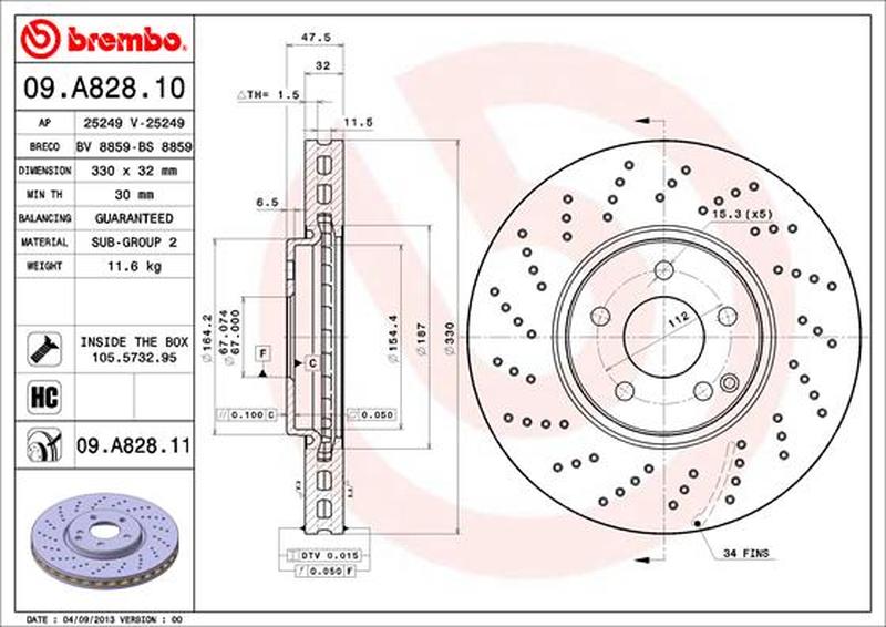 BREMBO 09-A828-11
