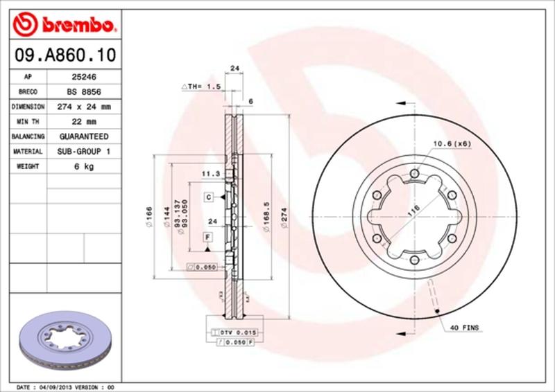 BREMBO 09-A860-10