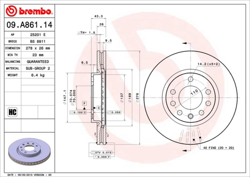 BREMBO 09-A861-14