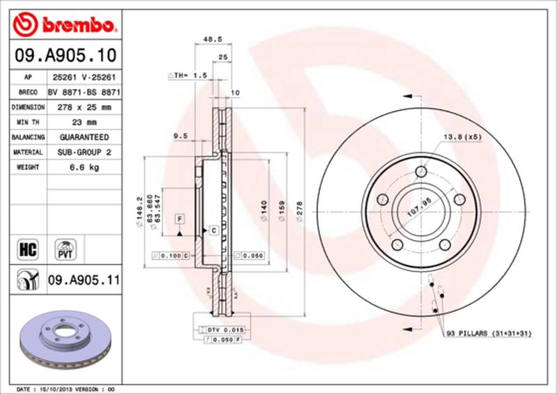 BREMBO 09-A905-10