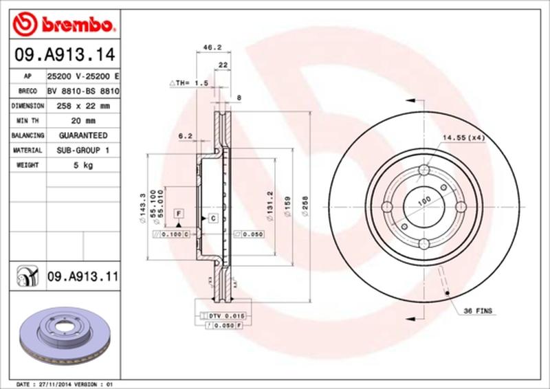BREMBO 09-A913-14