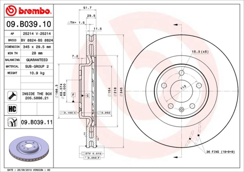 BREMBO 09-B039-11